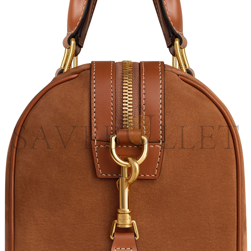 Ce1i*e medium boston bag in nubuck calfskin celt29u4 (25*19*13cm)